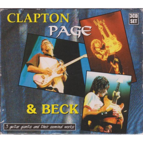 Clapton, Page & Beck ‎– 3 Guitar Giants And Their Seminal Works - Box 3 CD Abum - Blues Rock