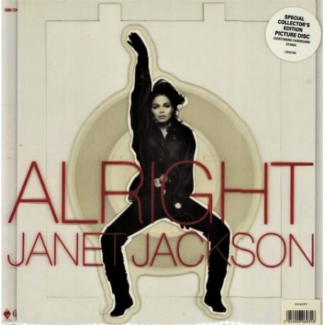 Janet Jackson ‎– Alright - Vinyl 7 inches - Picture Disc Edition - Pop Music Hip Hop