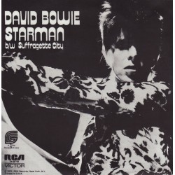 David Bowie ‎– Starman b/w Suffragette City - Coloured Green Marbled - Glam Rock
