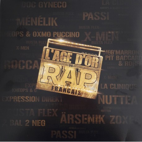 L'age D'or Du Rap Francais - Double LP Vinyl Album - Couleur Or - Rap Français - Compilation