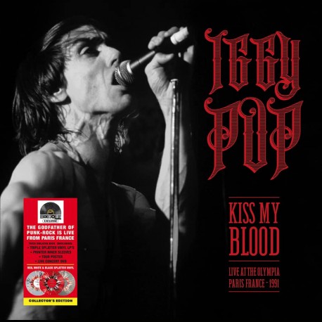 Iggy Pop ‎– Kiss My Blood - Live At The Olympia - Paris France 1991 - Boxset Vinyl 3LP Marbled - RSD 2020 - Garage Punk