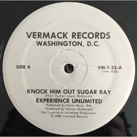 Experience Unlimited ‎– Knock Him Out Sugar Ray / E.U. Freeze - Maxi Vinyl 12 inches - Hip Hop US 