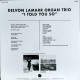 Delvon Lamarr Organ Trio ‎– I Told You So - LP Vinyl Album Coloured Limited - Funk Soul