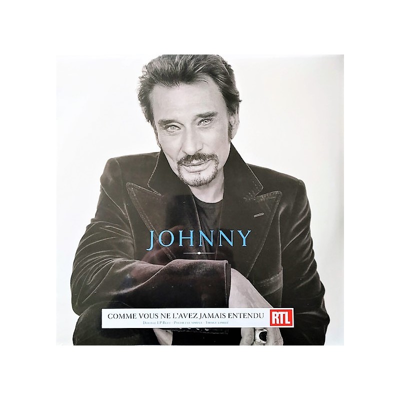 Vinyl Johnny Hallyday album LP Johnny Coloured Blue France 2019 Rock