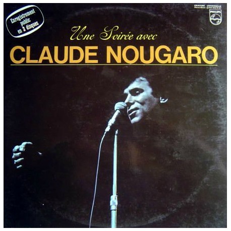 Claude Nougaro ‎– Une Soirée Avec.. - Double LP Vinyl Album - Chanson Française