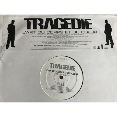 Tragédie ‎- L'Art Du Corps Et Du Coeur - Maxi Vinyl 12 inches Promo - French Rnb