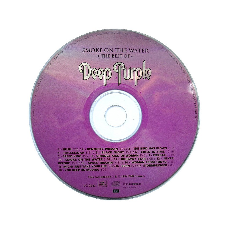 CD Deep Purple ‎Smoke On The Water The Best Of album Fard Rock France