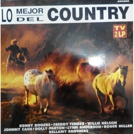 Various ‎– Lo Mejor Del Country- Compilation - Double Disque Vinyl