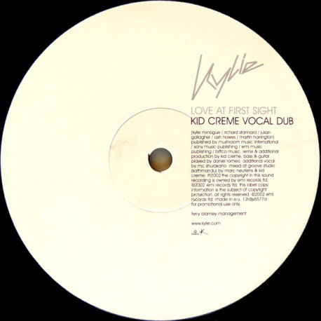 Kylie Minogue - Love At First Sight - Maxi Vinyl 12 inches - UK Promo - Pop House Music