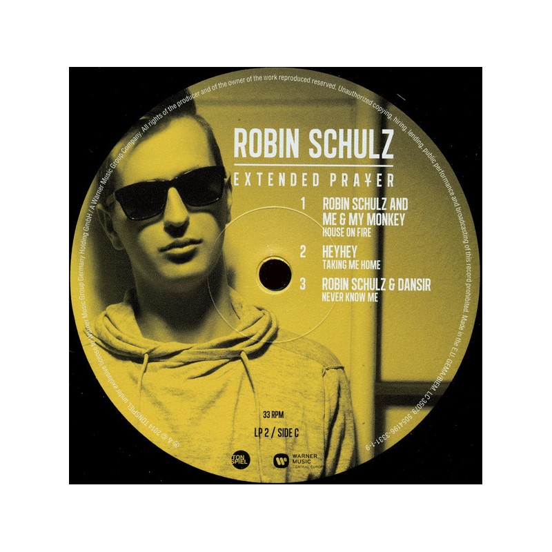 Vinyl Robin Schulz ‎Extended Prayer album 3LP Electro Deep