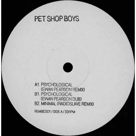 Pet Shop Boys - Psychological - Ewan Pearson Remix - Maxi Vinyl 12 inches Promo - Electro Synth Pop