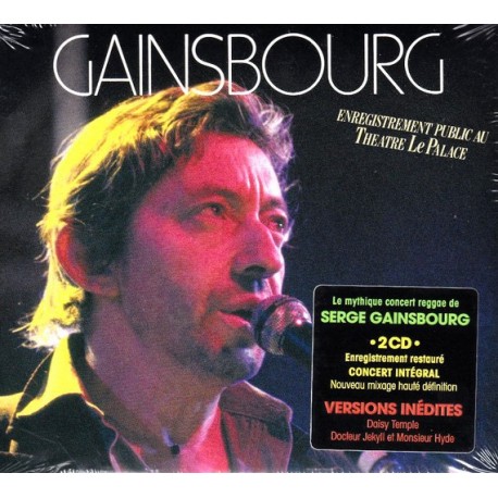 Serge Gainsbourg - Enregistrement Public Au Théâtre Le Palace - Double CD Album Digipack - Chanson Française