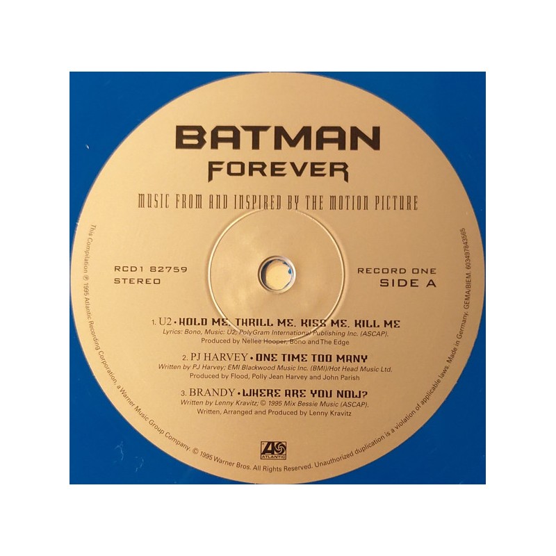 Vinyl Batman Forever album double lp OST Soundtrack Coloured Limited