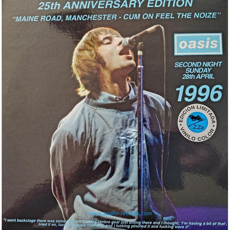 Vinyl Oasis Maine Road First & Second Night 4 LP Coloured Limited 2021
