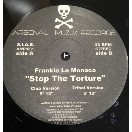 Frankie Lo Monaco - Stop The Torture - Maxi Vinyl 12 inches - House Music