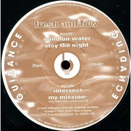 Fresh And Low - Wind On Water - Maxi Vinyl 12 inches - Deep House Music