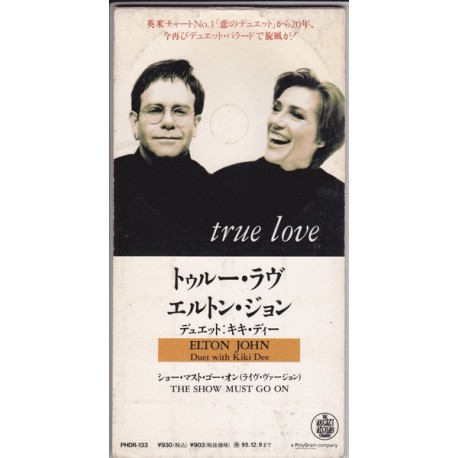 Elton John Duet With Kiki Dee - True Love - The Show Must  Go On - CD Single 3 inches Japan - Cover Queen - Pop