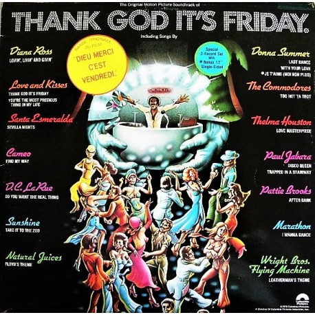 Thank God It's Friday - The Original Motion Picture Soundtrack - 2 LP Vinyl Album + 1 Monoside 12 inches - Disco Music OST
