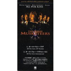 Bryan Adams, Rod Stewart, Sting - All For Love - CD Single 3 inches Japan - The Three Musketeers OST Soundtrack Rock