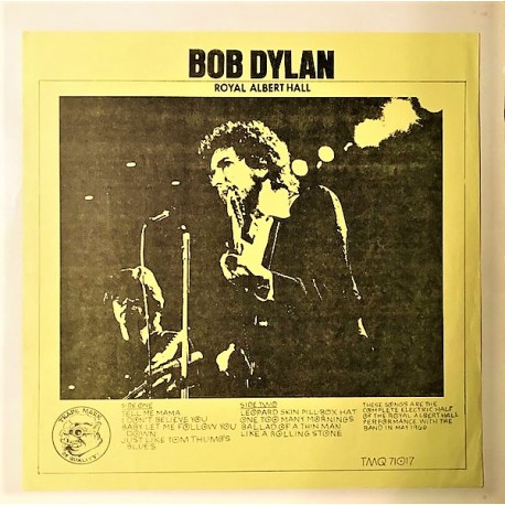 Bob Dylan - Royal Albert Hall - LP Vinyl Album - Folk Music