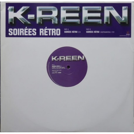 K-Reen - Soirées Rétro - Maxi Vinyl 12 inches - Promo- RnB Français