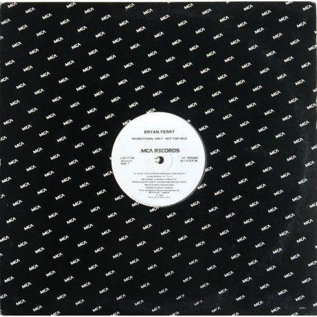 Bryan Ferry (Roxy Music) - Is Your Love Strong Enough - Maxi Vinyl 12 inches Promo US - Glam Rock Pop