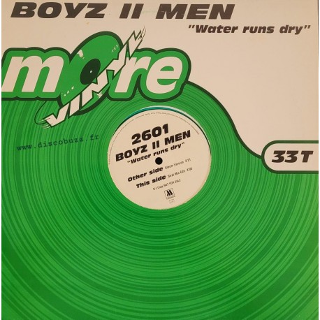 Boyz II Men ‎- Water Runs Dry - Maxi Vinyl 12 inches Promo Coloured - Boys Band - RnB Swing