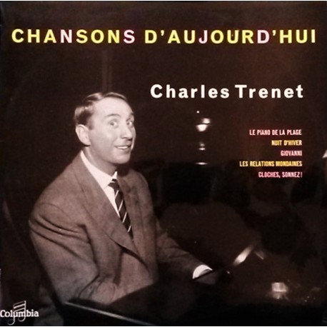 Charles Trenet ‎- Chansons D'aujourd'hui - Ces Chansons Ont Vingt Ans 1959 - LP Vinyl Album 10 inches - Chanson Française