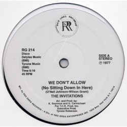 The Invitations - We Don't Allow - Maxi Vnyl 12 inches - Disco Funk