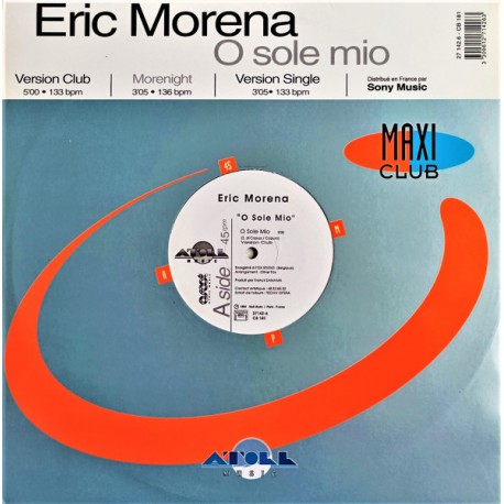 Eric Morena - O Sole Mio - Maxi Vinyl 12 inches Single - House Music Ambiance