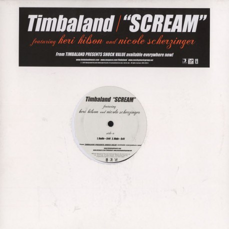Timbaland Featuring Keri Hilson And Nicole Scherzinger - Scream - Maxi Vinyl 12 inches - RnB Swing