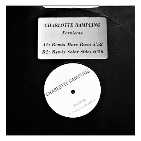 Charlotte Rampling - Farniente - Maxi Vinyl 12 inches Single Promo - Downtempo