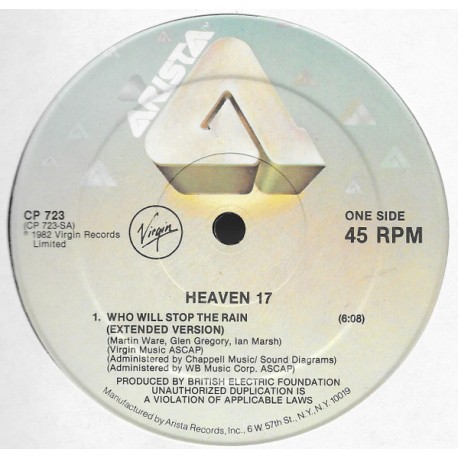 Heaven 17 - Who Will Stop The Rain - Maxi Vinyl 12 inches - New Wave