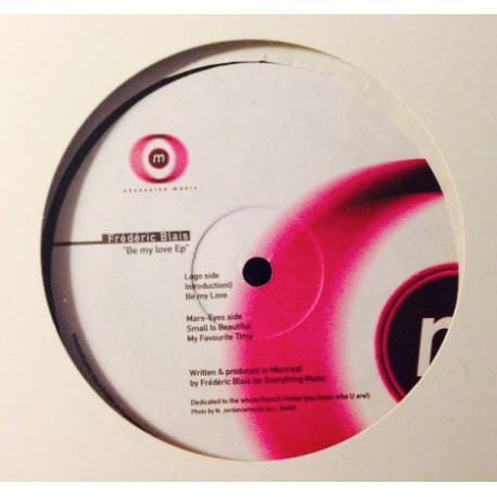 Frédéric Blais - Be My Love Ep - Maxi Vinyl 12 inches - Deep House