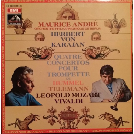 Maurice André - Orchestre Philharmonique De Berlin - Karajan - Quatre Concertos Pour Trompette - LP Vinyl Album - Classical