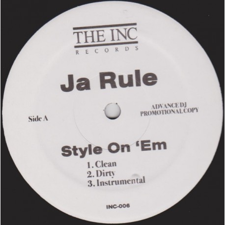 Ja Rule - Harry-O – Style On 'Em / Chill - Maxi Vinyl 12inches Promo USA - Hip Hop