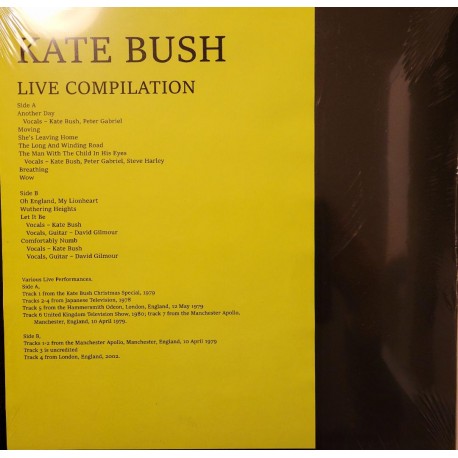 Kate Bush - Live Compilation - LP Vinyl Album - Rock Pop Music