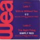 U2 / Simply Red – With Or Without You / The Right Thing - Maxi Vinyl 12 inches - Promo Brazil - Rock Music