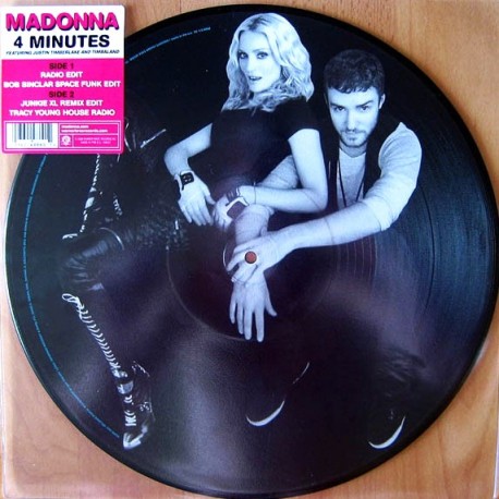 Madonna Featuring Justin Timberlake And Timbaland - 4 Minutes - Mai Vinyl 12 inches Picture Disc - Pop Music