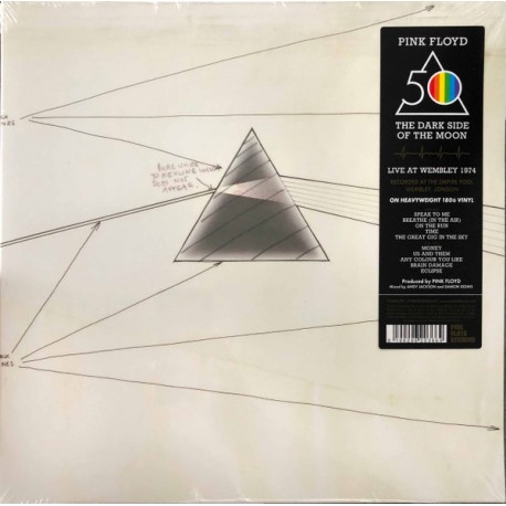 Pink Floyd ‎- The Dark Side Of The Moon (Live At Wembley 1974) - LP Vinyl Album - Psychedelic Rock