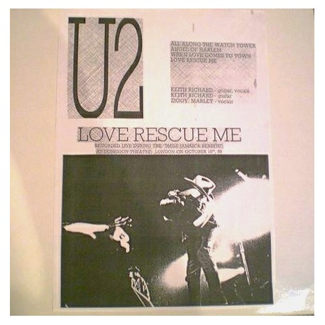 U2 - Love Rescue Me - LP Vinyl Album - 1988 Europe - Alternative Rock