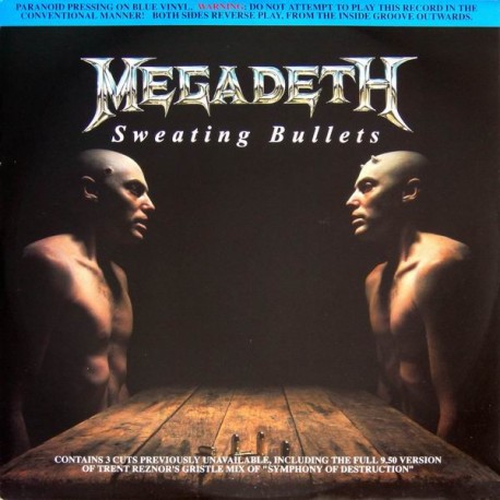 Megadeth - Sweating Bullets - Maxi Vinyl 12 inches - Coloured Blue - 1993 UK - Speed Metal