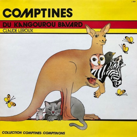 Claude Leroux - Comptines Du Kangourou Bavard - LP Vinyl Album + Booklet - 1985 France - Children Enfants