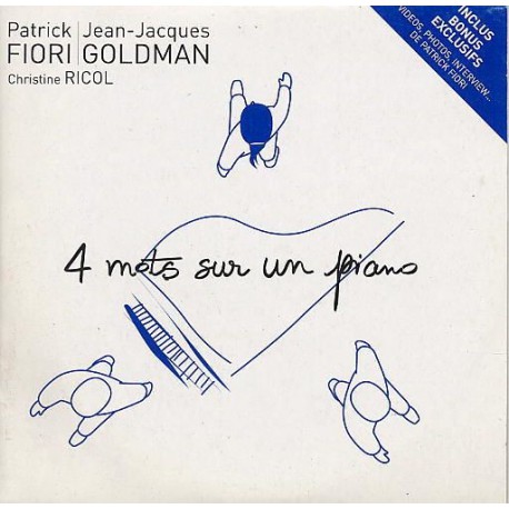 Jean Jacques Goldman & Patrick Fiori - 4 Mots Sur Un Piano - CD Single