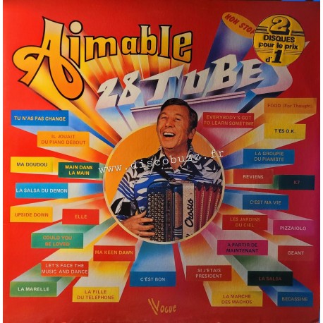 Aimable - 28 Tubes Non Stop - Double LP Vinyl Album - Compilation - 1980 France - Accordéon Musette