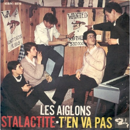 Les Aiglons - Stalactite - T'En Va Pas - Vinyl 7 inches - 1963 Italy - Promo - Rock and Roll
