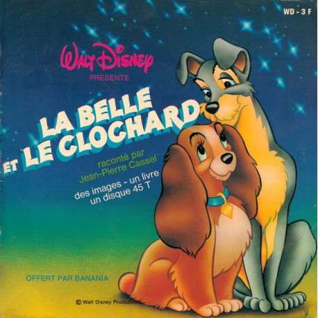 Jean-Pierre Cassel - La Belle Et Le Clochard - Vinyl 7 inches Livre Disque Promo - 1978 France - Enfants Children