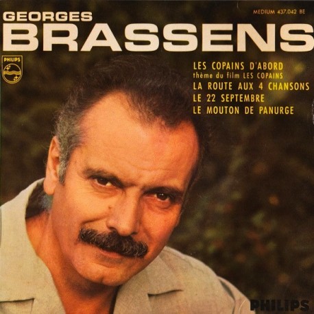 Georges Brassens - Les Copains D'abord - Vinyl 7 inches - Mono - 1965 France - Chanson Française