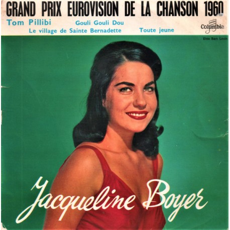 Jacqueline Boyer - Tom Pillibi - Vinyl 7 inches - Prix Eurovision 1960 - France - Chanson Française