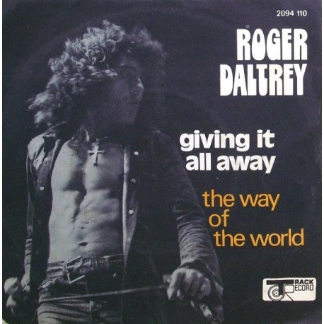 Roger Daltrey (The Who) - Giving It All Away - Vinyl 7 inches - 1973 France - Rock Music